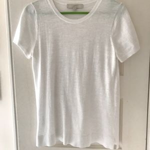 Loft Short Sleeve Sheer Sweater/Shirt